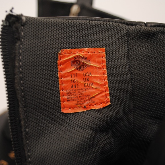 Harley Davidson Charleston Leather Boots D94232 Black Men's US 11.5 - Picture 15 of 16